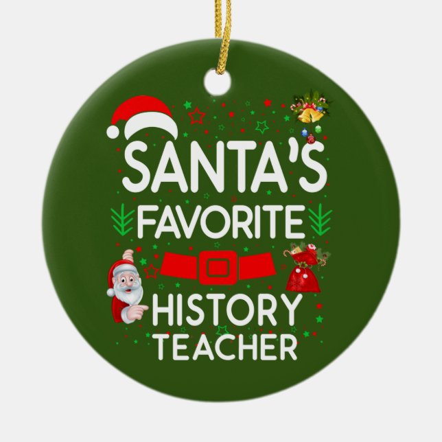 History Teacher Ceramic Ornament (Front)