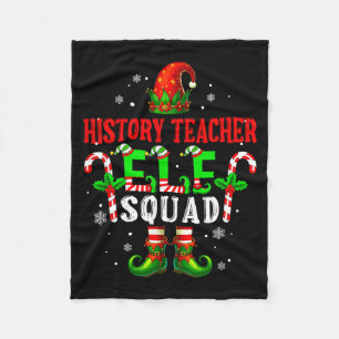 History Teacher Elf Squad Xmas Elf Hat Scute Ss Cu Fleece Blanket