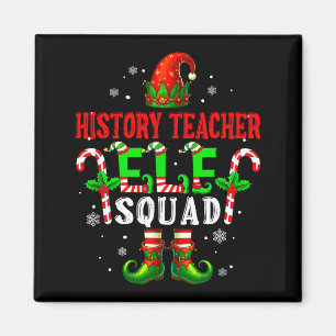 History Teacher Elf Squad Xmas Elf Hat Scute Ss Cu Magnet
