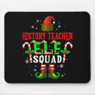 History Teacher Elf Squad Xmas Elf Hat Scute Ss Cu Mouse Pad