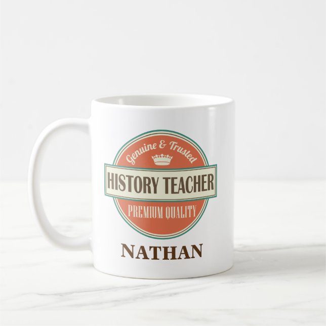 History Teacher Personalized Office Mug Gift (Left)