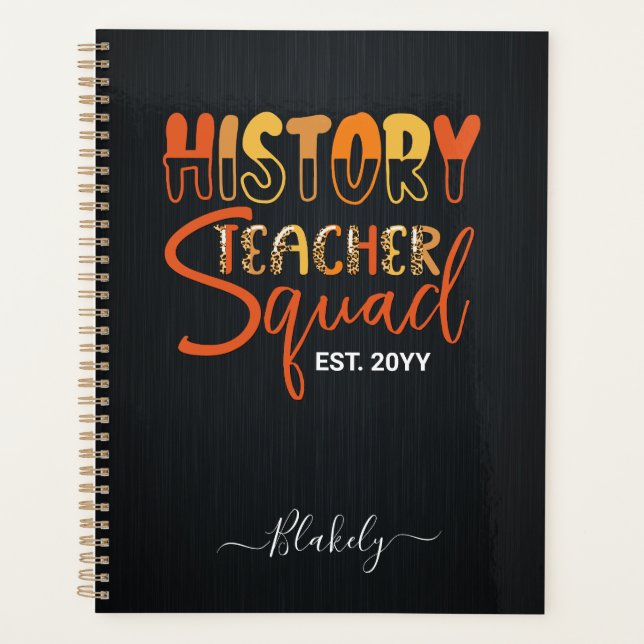 History Teacher Squad  Planner (Front)