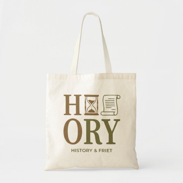 History Teacher Typography Design Tote Bag (Front)