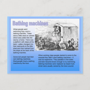 History, Victorian, Bathing machines Postcard