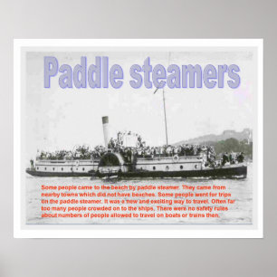 History, Victorians, Seaside Paddle steamers Poster