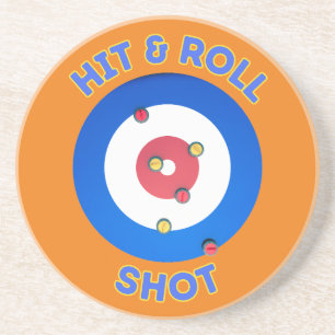 Hit and Roll Curling Shot Coaster