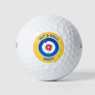 Hit and Roll Curling Shot T-Shirt Golf Balls