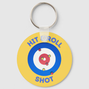Hit and Roll Curling Shot T-Shirt Keychain
