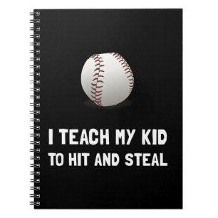 Hit And Steal Baseball Notebook