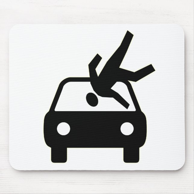 Hit By Car Mousepad (Front)