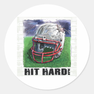 Hit Hard! Helmet Sticker
