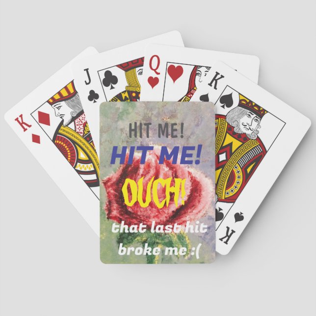 "HIT ME" Black Jack Playing Card (Back)