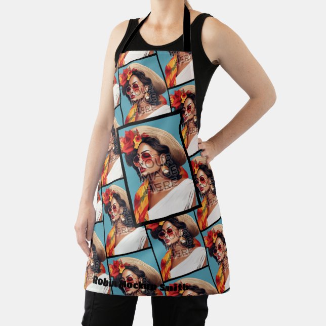 Hit My Pics Add Photo Personalize 2 Custom Apron (Insitu)