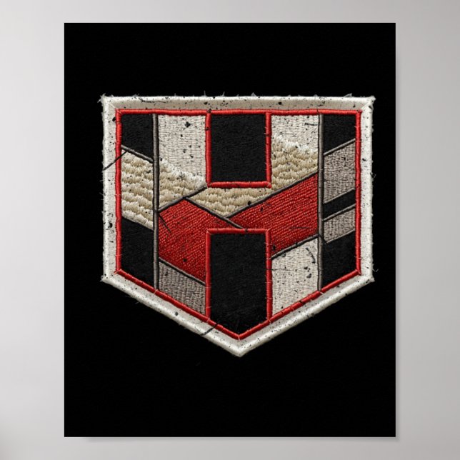 Hit Streak Softll Home Plate Patch  Poster (Front)