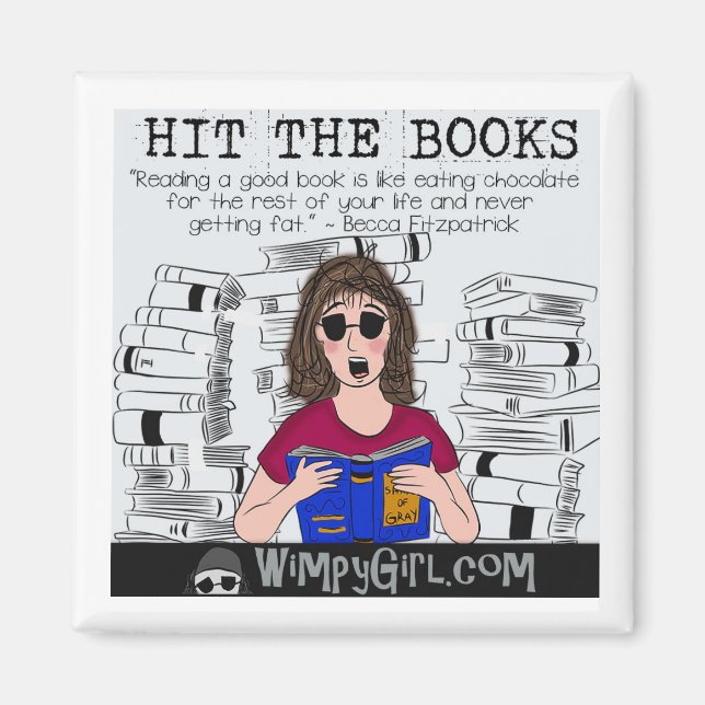 Hit the Books Magnet (Front)