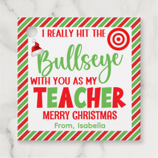 Hit The Bullseye Christmas Favour Tags