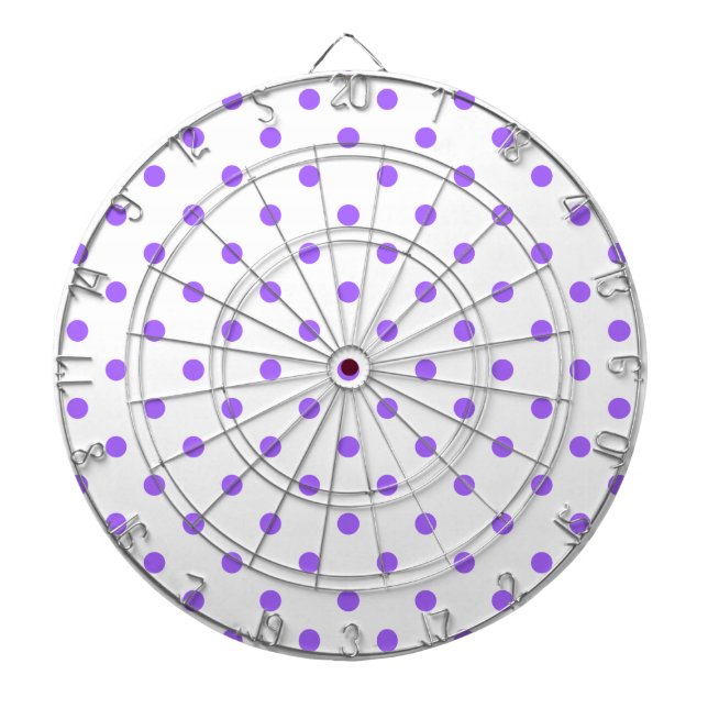 HIT THE DOT Purple Polka Dot Dart Board (Front)