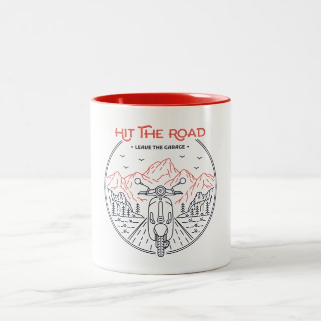 Hit The Road 1 Two-Tone Coffee Mug (Center)