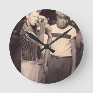 hit the target and win a kewpie doll round clock