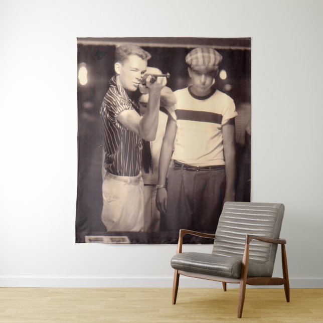 hit the target and win a kewpie doll tapestry (In Situ)