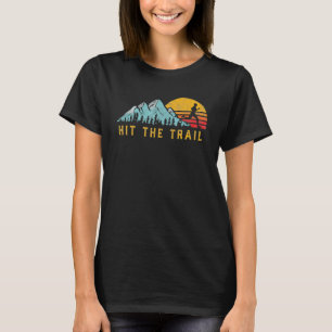 Hit The Trail Retro Summit Running Marathon Runner T-Shirt