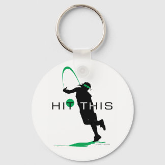 Hit This Green Pitcher Softball Keychain