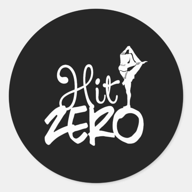 Hit Zero Competition Cheer Team Scorpion Stunt Any Classic Round Sticker (Front)