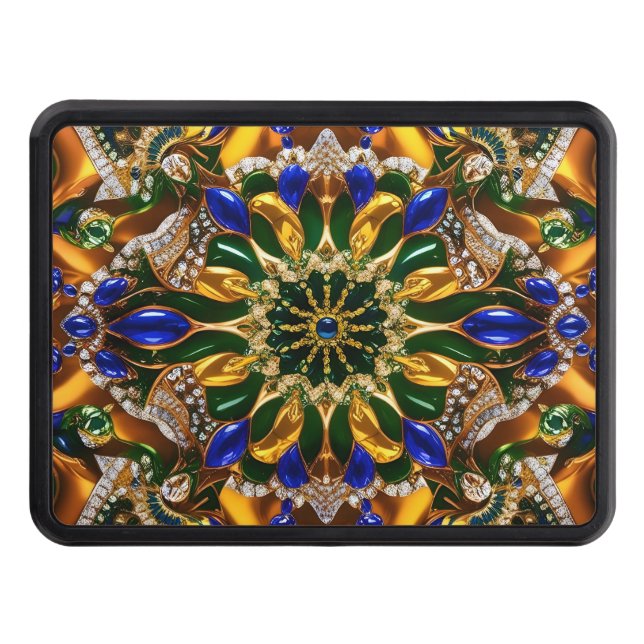 Hitch cover with Brazil Colours (Front)