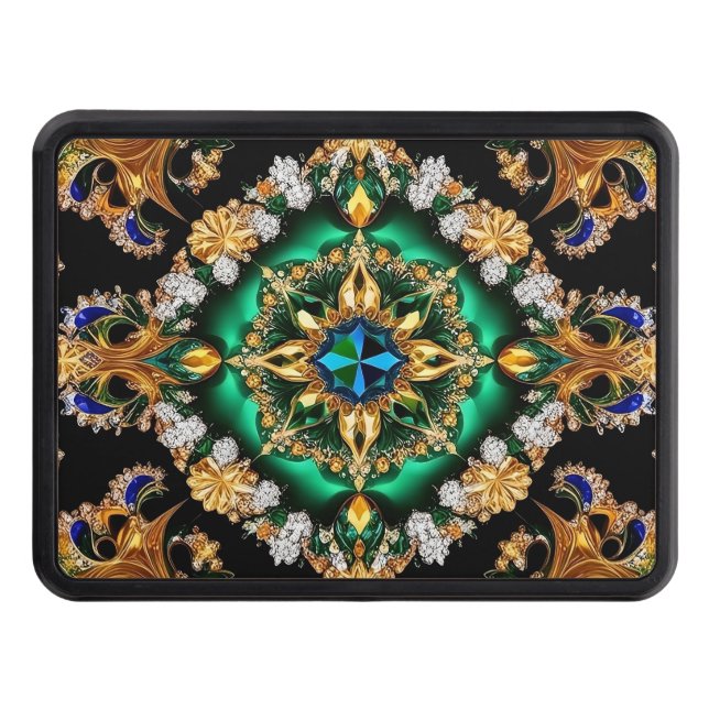 Hitch cover with Brazilian Colours (Front)