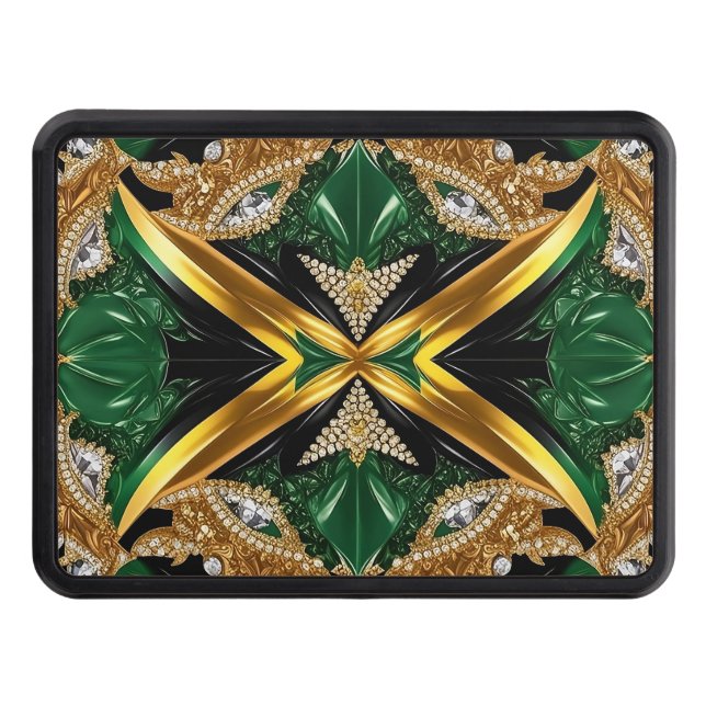 Hitch cover with Jamaica Colours (Front)