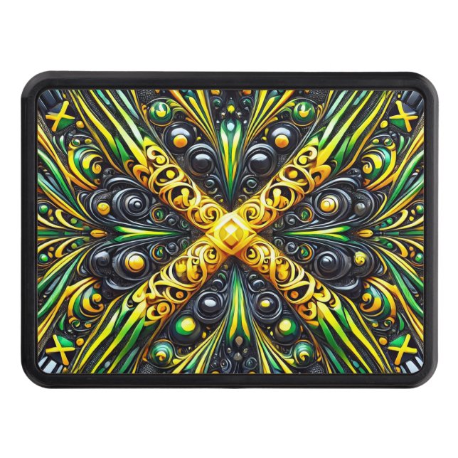 Hitch cover with Jamaican Colours (Front)