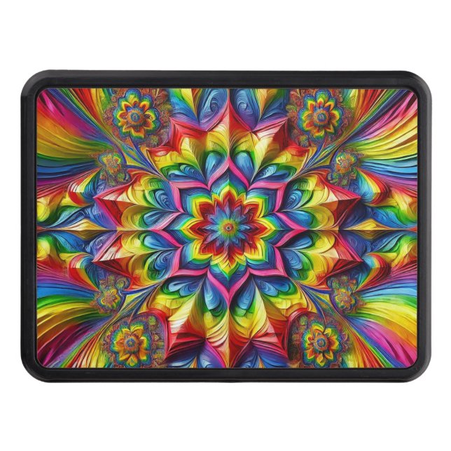 Hitch cover with LGBTQ Colours (Front)