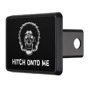 Hitch Onto Me - Black & White Trailer Hitch Cover