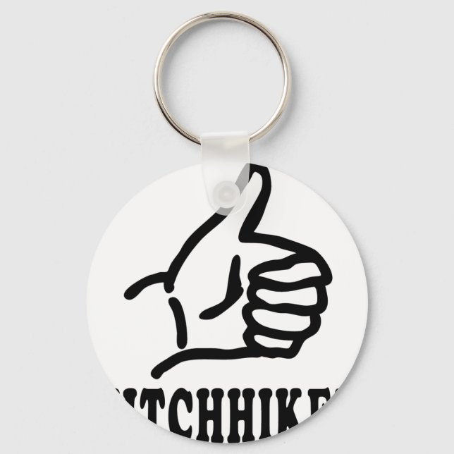 hitchhiker icon keychain (Front)
