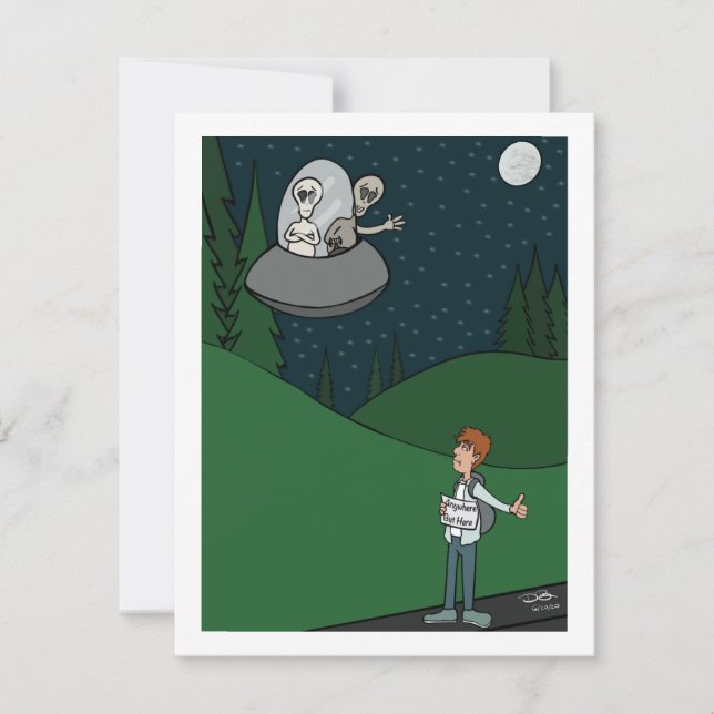 Hitchhiking Flat Card (Front)