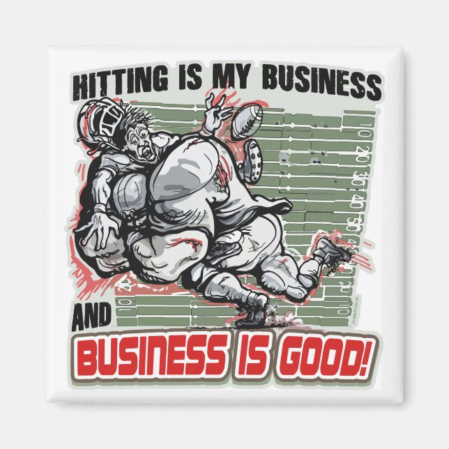 Hitting is My Business by Mudge Studios Magnet (Front)