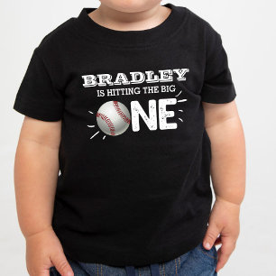 Hitting The Big One   Baseball 1st Birthday Baby T-Shirt