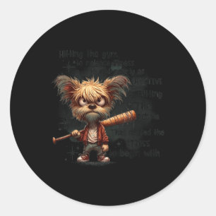 Hitting The Gym To Release Stress It Not Nearly As Classic Round Sticker