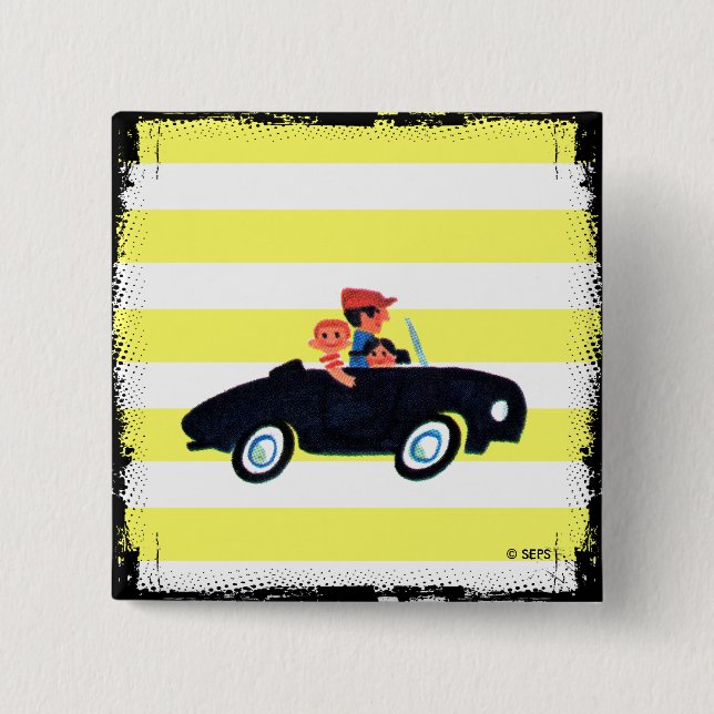 Hitting the Open Road 3 2 Inch Square Button (Front)