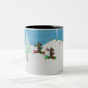 HITTING THE SLOPES Two-Tone COFFEE MUG