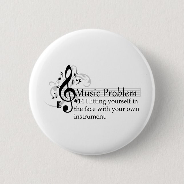 Hitting yourself in the face 2 inch round button (Front)