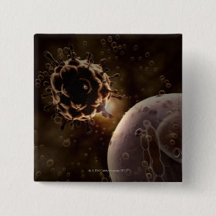 HIV 2 INCH SQUARE BUTTON