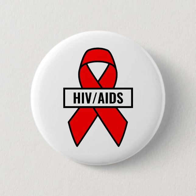 HIV/AIDS 2 INCH ROUND BUTTON (Front)