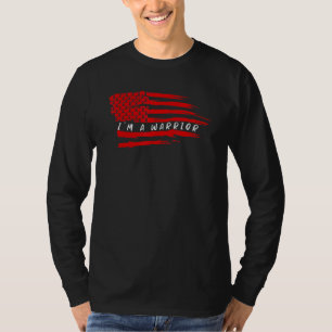 Hiv Aids Awareness American Flag Warrior Autoimmun T-Shirt