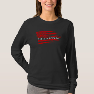 Hiv Aids Awareness American Flag Warrior Autoimmun T-Shirt