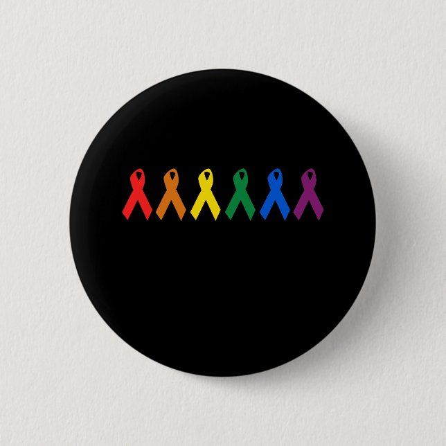HIV AWARENESS / AIDS AWARENESS 2 INCH ROUND BUTTON (Front)