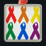 HIV AWARENESS / AIDS AWARENESS METAL ORNAMENT<br><div class="desc">Gay Ornaments</div>