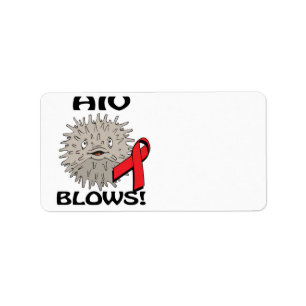 HIV Blows Awareness Design Label