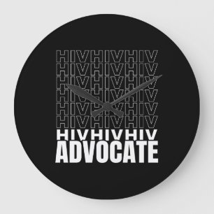 HIV HIV HIV Advocate Large Clock