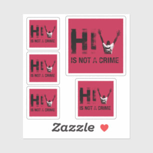 HIV is Not a Crime - Grunge Red Art